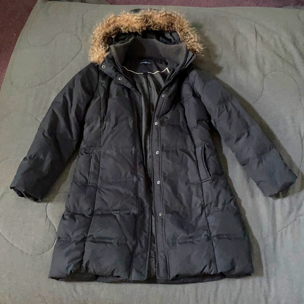 Gap long Down hooded coat L